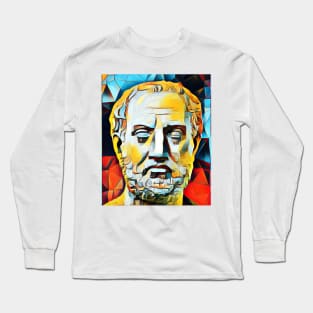 Thucydides Abstract Portrait | Thucydides Artwork 2 Long Sleeve T-Shirt